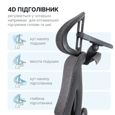 Крісло офісне OfficePro Jade OC970B Black