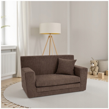 Диван Fortisline Rosalia 83 x 112 см, вельвет, коричневий