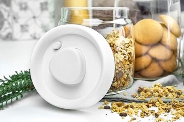 Sendez 3 вакуумних скляних контейнера з помпою для зберігання продуктів