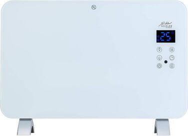 Конвекторна електрообігрівач Sichler з Wi-Fi, 1000 Вт, настінний, з керуванням через додаток, сумісний з Alexa та Google Assistant, з тримачем для планшета