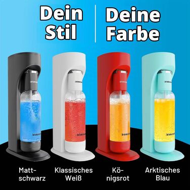Сифон для газування води та соди DrinkMate Sparkling Water and Soda Maker 2.6, матовий чорний, 410-02-00