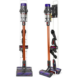 Підставка-органайзер Bison для акумуляторних пилососів Dyson V6, V7, V8, V10, V11, V15, DC30, DC31, DC34, DC35, біла, тримач-рамка
