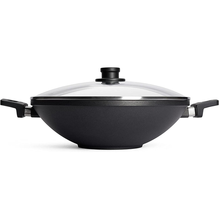 Woll Nowo Titanium Вок-сковорода з кришкою, індукційна, 36 см, 11 см, з 2 ручками, універсальна для всіх плит