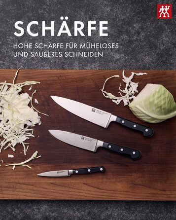 Набір кухонних ножів ZWILLING Professional S, 3 предмети (10 см, 16 см, 20 см), Made in Germany