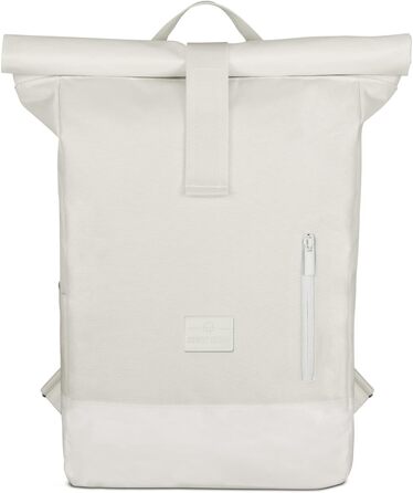Рюкзак Johnny Urban Robin Medium Rolltop, водостійкий, для жінок і чоловіків, з відділенням для ноутбука, 15 л, кремово-білий, для університету, бізнесу та велосипеда, екологічний