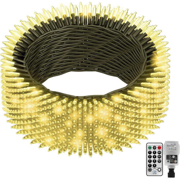 Гірлянда CORST 120 м, 800 LED, для вулиці та дому, тепле біле світло, електрична, для саду, ялинки, святкова