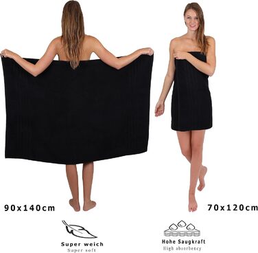 Набір рушників Betz Deluxe 8 шт, 100% бавовна, антрацит: 2 банних, 2 душових, 2 для рук, 2 для обличчя