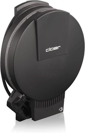 Електрична вафельниця Cloer 180 Вт, 930 Вт, для серцевидних вафель 16 см, метал, чорна, важкі антипригарні пластини, світловий і звуковий сигнал про готовність