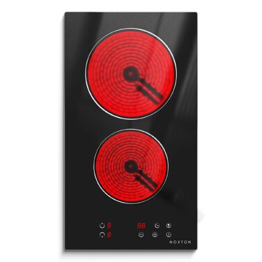 Плита електрична подвійна NOXTON 3200W з таймером та захистом від дітей - склокерамічна, портативна для кухні, кемпінгу
