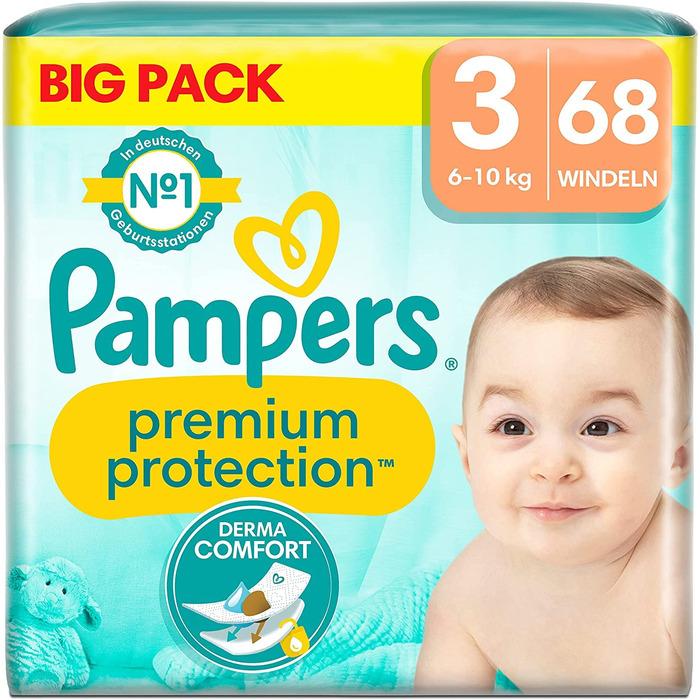 Підгузки Pampers Premium Protection розмір 1 (2-5 кг), 56 шт