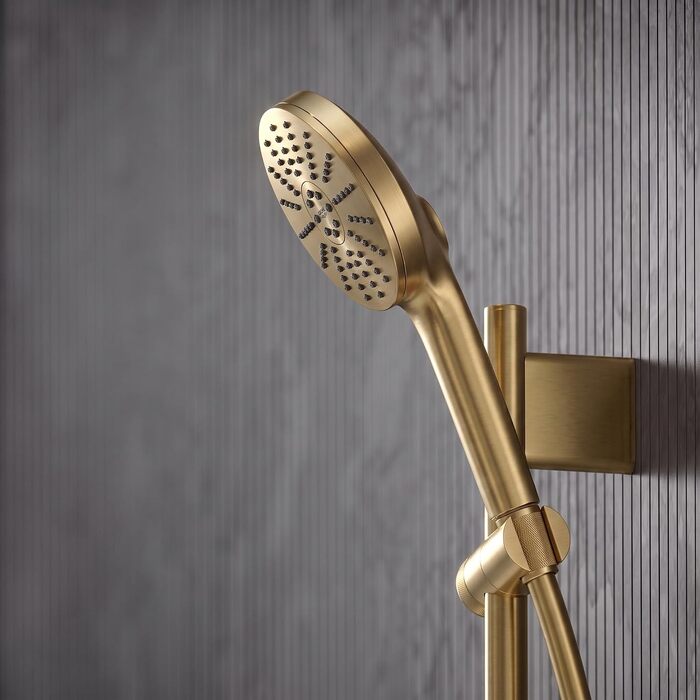 Душова лійка GROHE Vitalio Joy+ 120 Gold з функцією AquaBooster, 3 режими струменя, водоощадна (8 л/хв), універсальне підключення, 1348640000