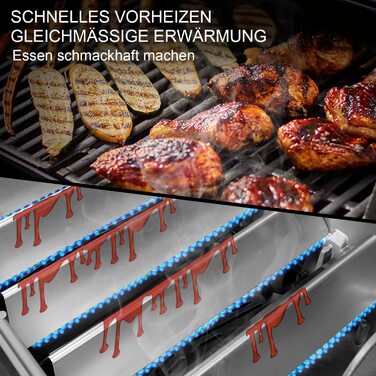 Ароматизуючі пластини Flavorizer Bars з нержавіючої сталі для гриля Weber Spirit I & II 300 серії, 38,9 см, модель 7636 – змінні захисні пластини для грилів E310, E320, E330, S310, S320, S330