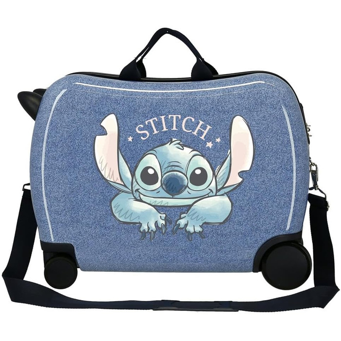 Дитяча валіза Disney Stitch Dance it out, синя, 50x38x20 см, жорсткий ABS, комбінаційний замок, 34 л, 1,8 кг, 2 колеса