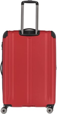 Велика валіза на 4 колесах Travelite CITY з жорстким корпусом, розширювана, з TSA-замком, стійка до подряпин, 77 см, 113-124 л, червона
