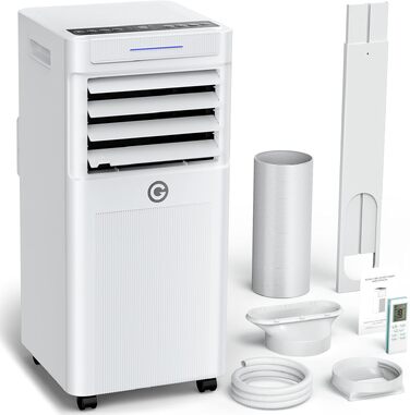 Мобільний кондиціонер 9000 BTU 3-в-1: охолодження, осушення, вентиляція. Пульт, таймер, енергоефективний. Для приміщень до 90 м³ (33 м²)