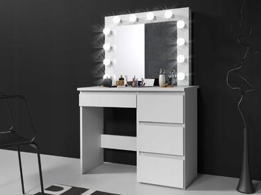 Туалетний столик Meblowa 1, білий матовий, 94 x 75 x 43 см