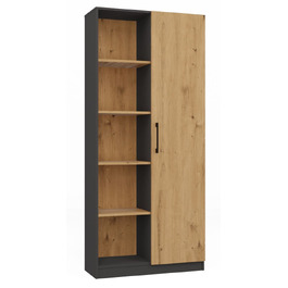 Стелаж TopEshop 80 x 182 x 30 см, антрацит, дуб артизан