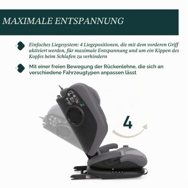 Дитяче автокрісло Chicco Fold&Go S i-Size (100-150 см) група 2/3, з Isofix, складане, сіре (Glam Grey)