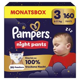 Нічні підгузки-трусики Pampers Night Pants, розмір 3 (6-11 кг), 160 шт.