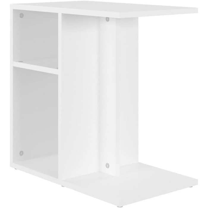 Журнальний стіл vidaXL з місцем для зберігання, білий, 50x30x50 см, деревностружковий, для вітальні, кавовий стіл, тумба для дивана