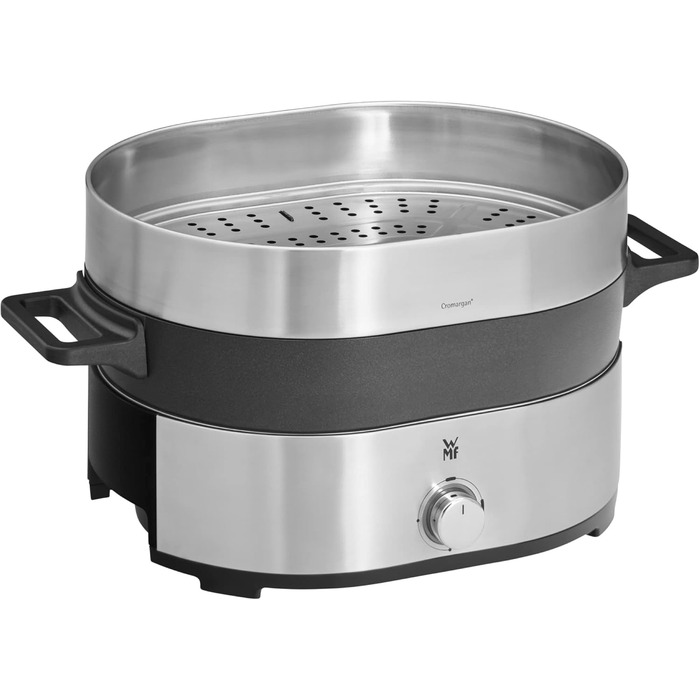 WMF Küchenminis 220 Вт: Міні-пароварка з контейнером для ланчу, компактний, Cromargan® матовий (Пароварка та Hot Pot)