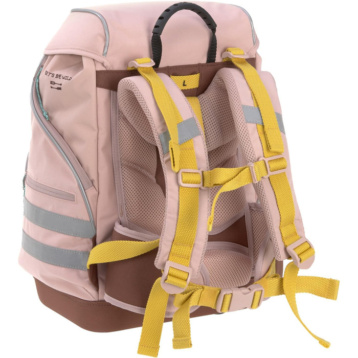 Дитячий шкільний рюкзак LÄSSIG Adventure Tipi 40 см рожевий, комплект: сумка для спорту, пенал, мішок для взуття, гаманець, для дітей від 6 років