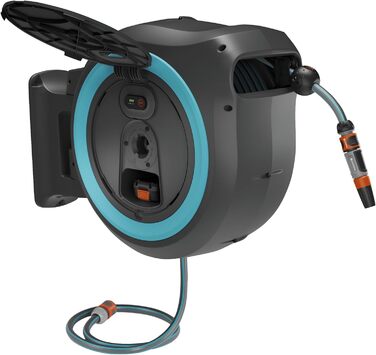 Gardena PowerRoll XXL Solo: Автоматичний шланг-намотувач 40м з акумулятором, бірюзовий (18645-55)
