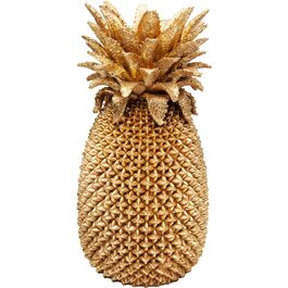 Ваза Kare Design Ananas, золота, 30x15x15 см - Декоративна ваза для квітів у вітальню, на полицю, екзотичний стиль