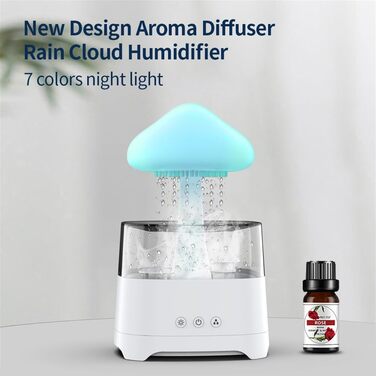 Зволожувач повітря Diffuserlove із LED-лампою для спальні, арома-дифузор, ультразвуковий, кімнатний