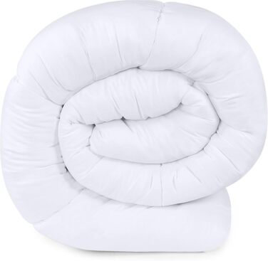 Ковдра постільна Utopia Bedding 200x200 см, стегане пухове покривало з наповнювачем з поліестеру 350 GSM (біле)