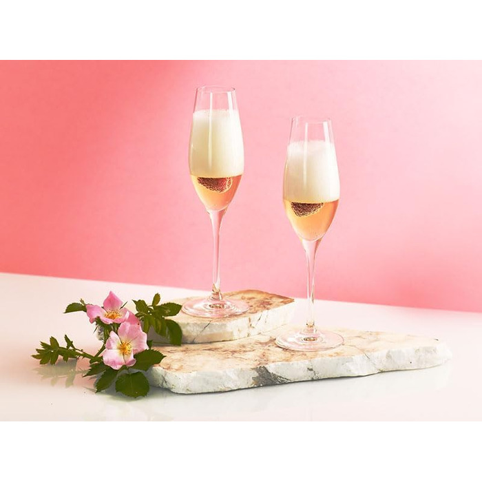 Набір келихів для шампанського KROSNO Champagnergläser Set (6 шт.) 210 мл, Splendour, скло без свинцю, елегантний дизайн, для шампанського, просекко та святкових заходів