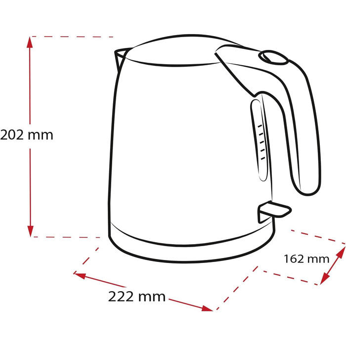 Електрочайник MELITTA Prime Aqua mini, 1 л, 2200 Вт, нержавіюча сталь, купрум