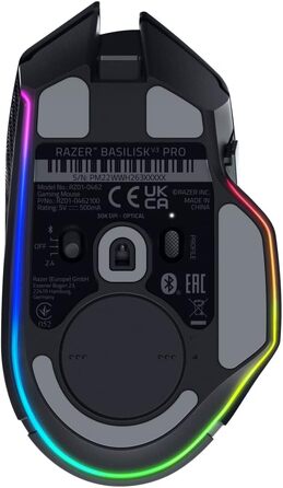 Бездротова ігрова миша Razer Basilisk V3 Pro з оптичним сенсором Focus Pro 30K, колесом HyperScroll та RGB-підсвіткою Chroma, чорна