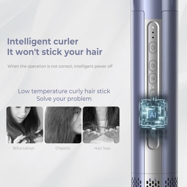 Набір для укладки волосся Hairstyler 5-в-1 з автозавиткою та фен-щіткою (Срібний)