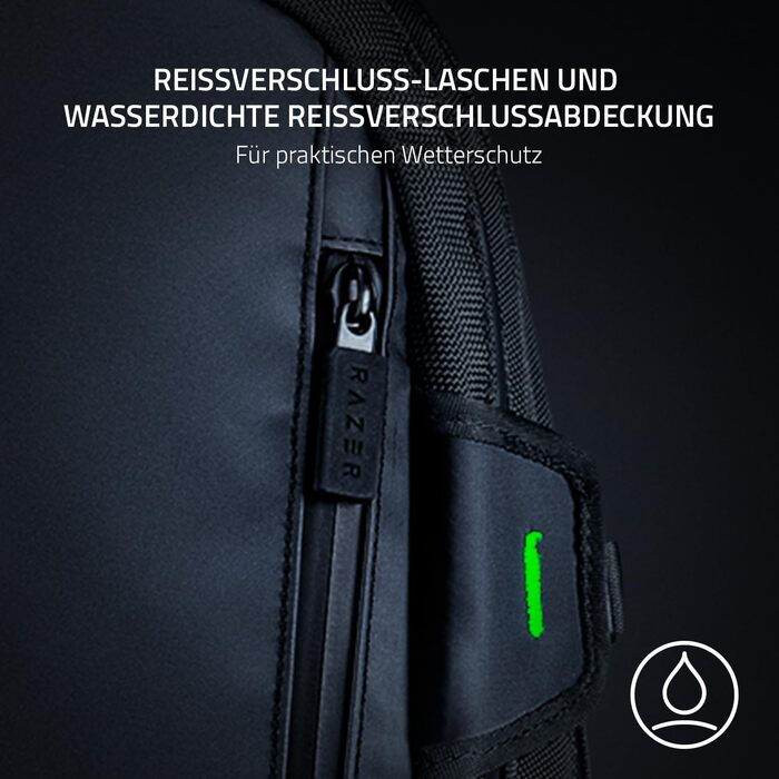 Ігровий рюкзак Razer Rogue V3 для ноутбука до 17.3 дюймів, зносостійкий поліестер, чорний