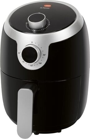 Аерофритюрниця Bomann FR 6050 H CB, 1,8 л, без олії, 1000 Вт, чорна/срібляста, для картоплі фрі та курячих крилець