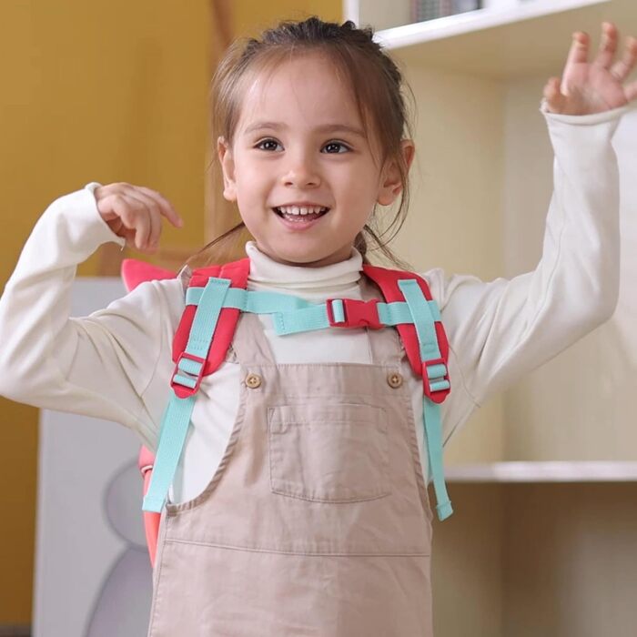 Дитячий рюкзак sigikid для садочка, легкий, міцний, 5,2 л, для дітей 2-5 років, різнокольоровий (зайчик/рожевий), для дитсадка, прогулянок та поїздок