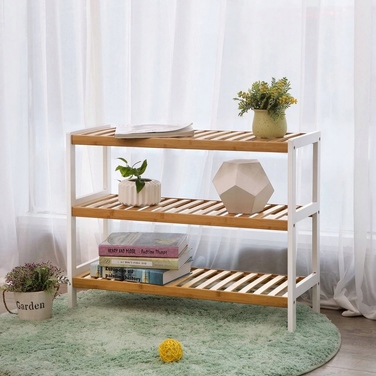 Полічка для взуття Songmics, 70 x 55 x 26 см, відтінки коричневого