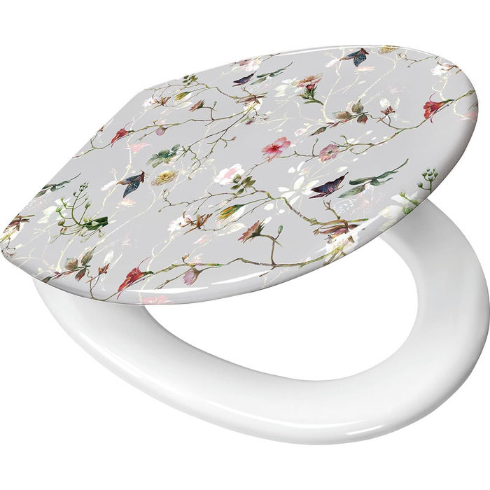 Сидіння для унітазу Kleine Wolke Flores з мікроліфтом, мультиколор, дюропласт, 37x45 см