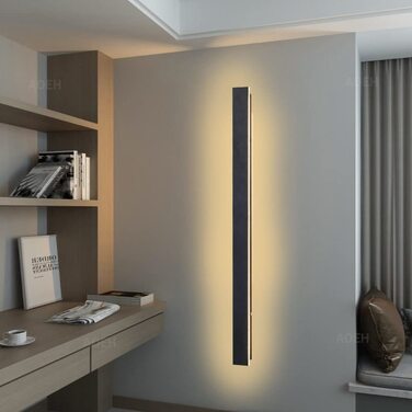 Стіна LED-світильник AOEH 100см 32W, водонепроникний IP65, алюміній та акрил, тепле світло — для вулиці, саду, тераси та інтер'єру