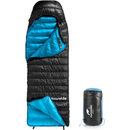 Naturehike CW400 ультралегкий пуховий спальний мішок-мумиія для дорослих, 650FP, температура -11℃—6℃, з водонепроникним компресійним чохлом, для туризму, велопоходів, кемпінгу