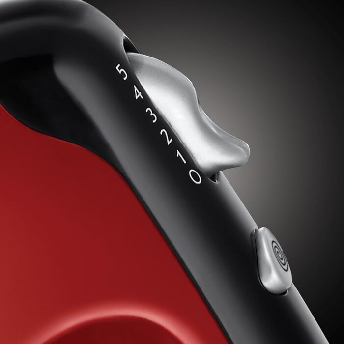 Міксер ручний Russell Hobbs Desire Red 5 швидкостей + турбо, насадки для тіста, кнопка виштовхування, підставка