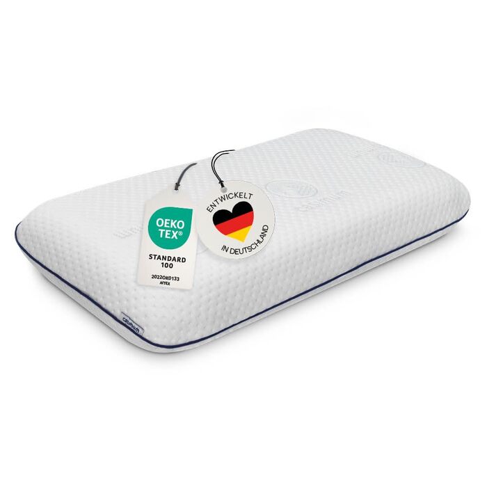 Ортопедична подушка для шиї з піною Memory Foam 70x40 см для тих, хто спить на боці та на спині. Підтримка шийного відділу хребта.