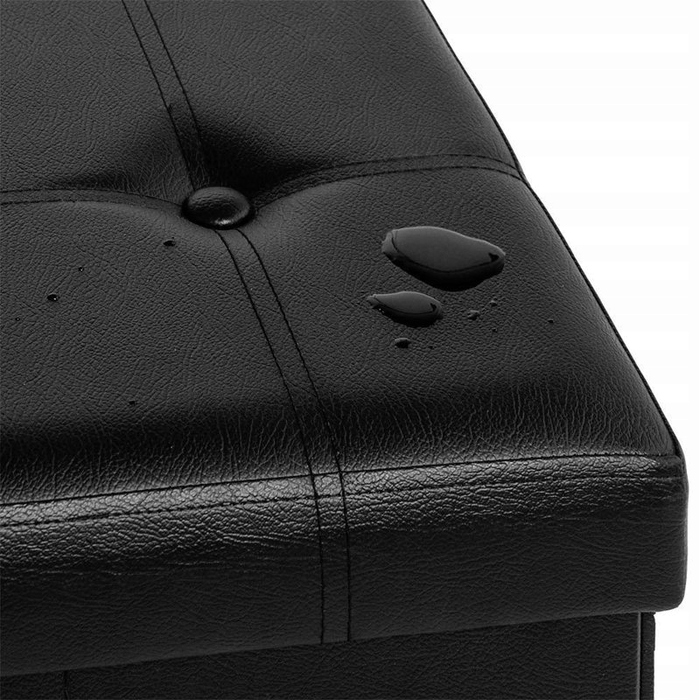 Оббитий пуф Wide Decor, чорний