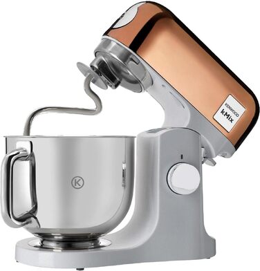 Планетарний міксер Kenwood kMix Editions KMX760BC, 1000 Вт, чаша з нержавіючої сталі 5 л, з набором для кондитерських виробів та захисним екраном, Roségold
