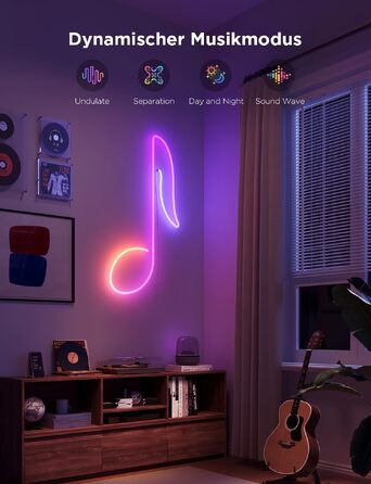 Гнучка неонова LED-стрічка Govee Neon Rope Light 2 RGBIC, 5м, біла, для DIY дизайну та інтер'єру