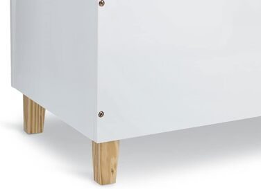 Дитяча скриня Zeller 'Хмарка' з кришкою, МДФ/сосна, біла, 60x34,5x56 см