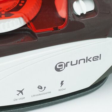 Дорожня праска Grunkel 900Вт, сталь і пластик, кольорова