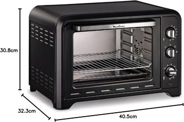 Духовка електрична Moulinex Optimo OX484810 39 л конвекційна, 6 режимів, термостат до 240°C, таймер 120 хв, деко та решітка