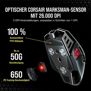 Ігрова дротова миша Corsair Tunable FPS Gaming Mouse для шутерів